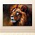 Quadro Decorativo Leão Majestoso Pintura a Óleo Abstrata Estilo Clássico 6191 - Imagem 1