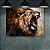 Quadro Decorativo Leão Rugindo Imponente Arte Pintura a Óleo Abstrata 6180 - Imagem 3
