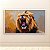 Quadro Decorativo Leão Rugindo Selvagem Arte Abstrata Fundo Dourado 6193 - Imagem 3