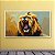 Quadro Decorativo Leão Rugindo Selvagem Arte Abstrata Fundo Dourado 6193 - Imagem 5