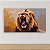 Quadro Decorativo Leão Rugindo Selvagem Arte Abstrata Fundo Dourado 6193 - Imagem 1