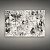 Quadro Decorativo Abstrato Monocromático Texturizado em Preto e Branco 6195 - Imagem 2