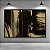 Quadro Decorativo Abstrato Pinceladas Douradas e Fundo Preto Minimalista 6197 - Imagem 3