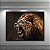 Quadro Decorativo Leão Rugindo Selvagem Imponente Fundo Escuro Moderno 6220 - Imagem 2