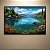 Quadro Decorativo Paisagem Alpina com Lago Azul Flores e Montanhas Nevadas 6249 - Imagem 2