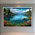 Quadro Decorativo Paisagem Alpina com Lago Azul Flores e Montanhas Nevadas 6249 - Imagem 1