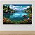 Quadro Decorativo Paisagem Alpina com Lago Azul Flores e Montanhas Nevadas 6249 - Imagem 4