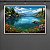 Quadro Decorativo Paisagem Alpina com Lago Azul Flores e Montanhas Nevadas 6249 - Imagem 3