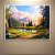 Quadro Decorativo Paisagem Alpina Rio Montanhas Neve e Floresta Dourada 6273 - Imagem 4