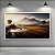 Quadro Decorativo Paisagem Arrozal com Montanhas e Pôr do Sol Dourado 6260 - Imagem 1