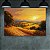 Quadro Decorativo Paisagem Campo Dourado Entardecer e Sol na Estrada Rural 6204 - Imagem 1