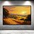 Quadro Decorativo Paisagem Campo Dourado Entardecer e Sol na Estrada Rural 6204 - Imagem 4