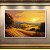 Quadro Decorativo Paisagem Campo Dourado Entardecer e Sol na Estrada Rural 6204 - Imagem 2