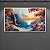 Quadro Decorativo Paisagem Cascata no Mar com Pôr do Sol Bordado 6247 - Imagem 1