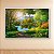 Quadro Decorativo Paisagem Floresta Encantada Sol e Lago Místico 6209 - Imagem 2