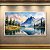 Quadro Decorativo Paisagem Montanhas Lago e Pinheiros Aquarela 6207 - Imagem 4