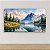 Quadro Decorativo Paisagem Montanhas Lago e Pinheiros Aquarela 6207 - Imagem 1