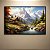 Quadro Decorativo Paisagem Montanhas Nevadas Cabana Rústica e Rio Alpino 6225 - Imagem 4