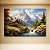 Quadro Decorativo Paisagem Montanhas Nevadas Cabana Rústica e Rio Alpino 6225 - Imagem 5