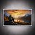 Quadro Decorativo Paisagem Montanhas Nevadas Rio e Pôr do Sol Dourado 6245 - Imagem 2