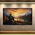 Quadro Decorativo Paisagem Montanhas Nevadas Rio e Pôr do Sol Dourado 6245 - Imagem 4