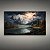 Quadro Decorativo Paisagem Montanhas Nevadas Rio Floresta Outonal e Céu Estornado 6240 - Imagem 1