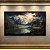 Quadro Decorativo Paisagem Montanhas Nevadas Rio Floresta Outonal e Céu Estornado 6240 - Imagem 4
