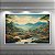 Quadro Decorativo Paisagem Montanhas Nevadas Vale Verde e Rio Sereno 6263 - Imagem 3