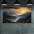 Quadro Decorativo Paisagem Montanhas Vale Rio Por do Sol Dourado 6232 - Imagem 3