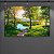 Quadro Decorativo Paisagem Natural Amanhecer no Lago e Árvores Floridas 6210 - Imagem 1