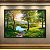Quadro Decorativo Paisagem Natural Amanhecer no Lago e Árvores Floridas 6210 - Imagem 3