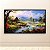 Quadro Decorativo Paisagem Natural Chalé Ribeirinho e Montanhas ao Sol 6201 - Imagem 4