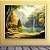 Quadro Decorativo Paisagem Outonal Cascata Lago Montanhas e Floresta Dourada 6199 - Imagem 4