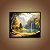 Quadro Decorativo Paisagem Outonal Cascata Lago Montanhas e Floresta Dourada 6199 - Imagem 5
