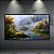 Quadro Decorativo Paisagem Outonal Rio Floresta e Montanhas Nebulosas 6259 - Imagem 1