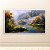Quadro Decorativo Paisagem Outonal Rio Floresta e Montanhas Nebulosas 6259 - Imagem 2