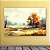 Quadro Decorativo Paisagem Outonal Rio Árvore Laranja Aquarela 6265 - Imagem 1