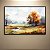 Quadro Decorativo Paisagem Outonal Rio Árvore Laranja Aquarela 6265 - Imagem 4