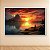 Quadro Decorativo Paisagem Pôr do Sol Lago Montanhas e Floresta 6243 - Imagem 2