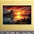 Quadro Decorativo Paisagem Pôr do Sol Lago Montanhas e Floresta 6243 - Imagem 4