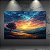 Quadro Decorativo Paisagem Pôr do Sol Árvore Solitária e Montanhas 6251 - Imagem 1