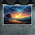 Quadro Decorativo Paisagem Pôr do Sol Árvore Solitária e Montanhas 6251 - Imagem 4