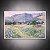 Quadro Decorativo Paisagem Rural com Montanhas, Vila e Cavalos na Fazenda 6269 - Imagem 1