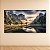 Quadro Decorativo Paisagem Vale Alpino Rio Montanhas e Cervos ao Amanhecer 6270 - Imagem 5