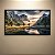 Quadro Decorativo Paisagem Vale Alpino Rio Montanhas e Cervos ao Amanhecer 6270 - Imagem 2
