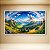 Quadro Decorativo Paisagem ValE Verde Com Montanhas e Céu Panorâmico 6253 - Imagem 1