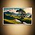 Quadro Decorativo Paisagem Vale Verde Árvore Centenária e Rio ao Pôr do Sol 6216 - Imagem 4