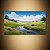Quadro Decorativo Paisagem Vale Verdejante Rio Córrego e Montanhas Ao Fundo 6262 - Imagem 1