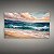 Quadro Decorativo Paisagem Marinha Praia Ondas e Montanhas Aquarela 6283 - Imagem 5