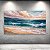 Quadro Decorativo Paisagem Marinha Praia Ondas e Montanhas Aquarela 6283 - Imagem 2
